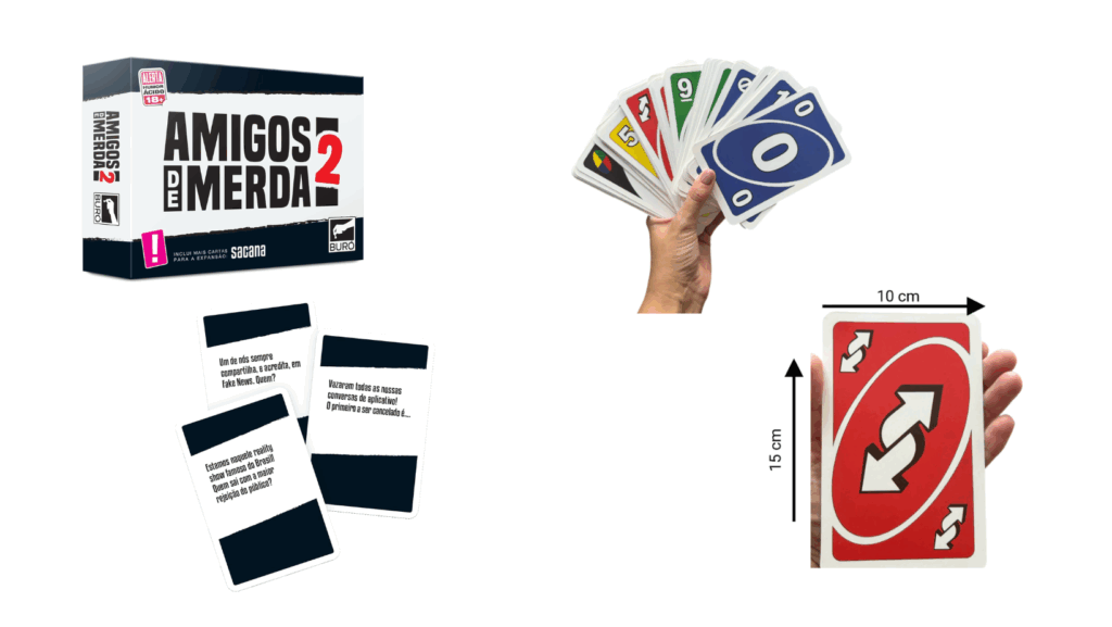Ilustração de jogos de carta que servem como presentes engraçados